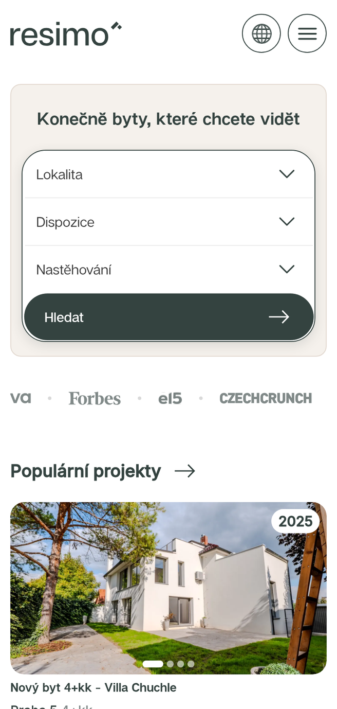 Resimo.cz mobil